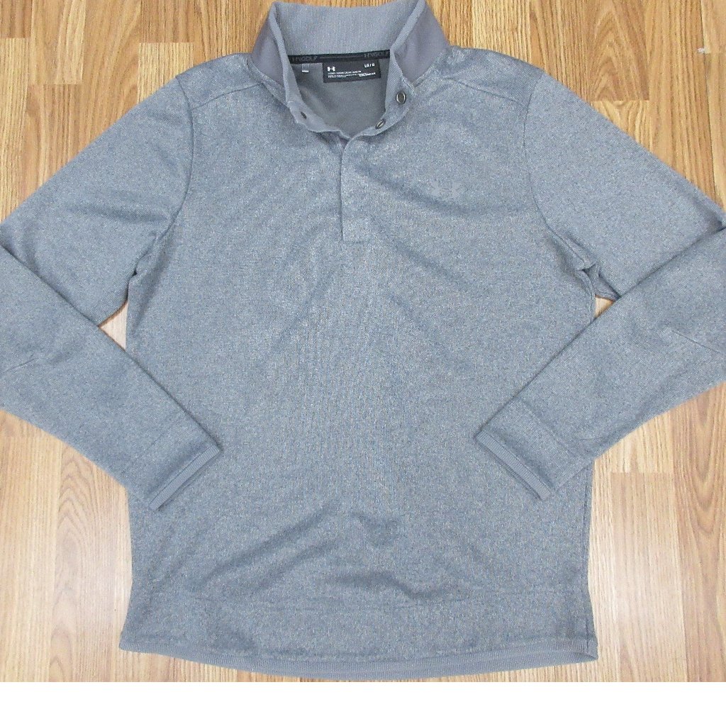 Under Armour Coldgear 1/4 Zip Sweatshirt/ Jacket Gray Large, L